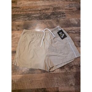Art Class Boys Tan Nylon Swim Trunks Khaki Athletic Shorts XL 14 NWT